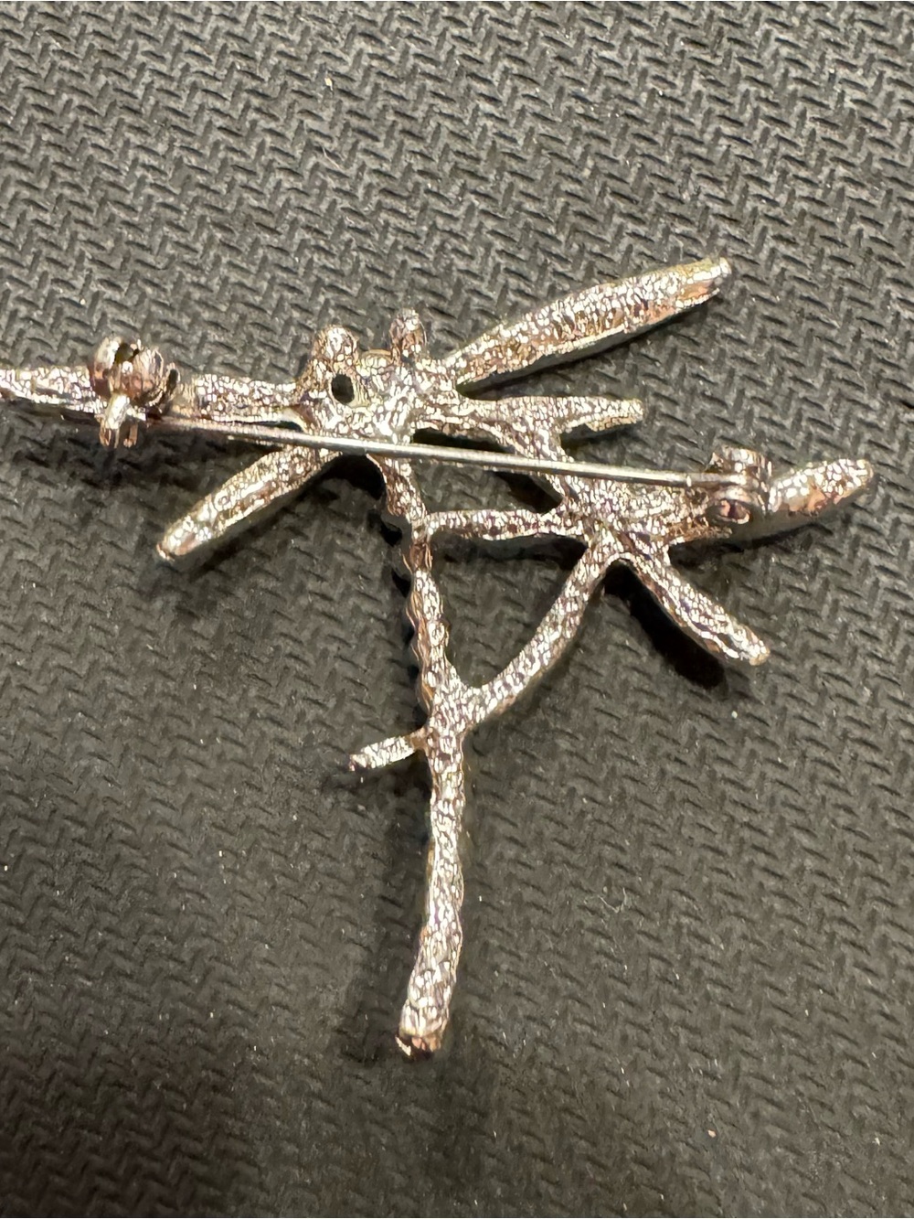 Crystal Dragonfly Brooch Pin in Iridescent Blue - Picture 3 of 3